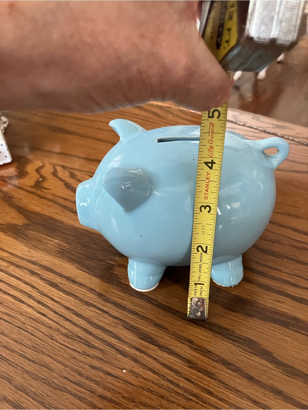 Light Blue Ceramic Piggy Bank